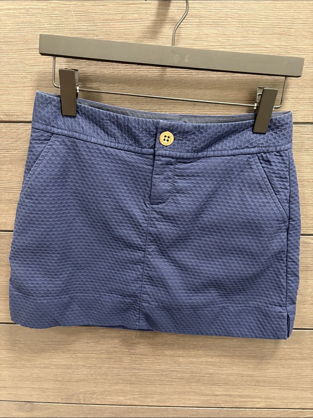 Lilly Pulitzer Navy Textured Mini Skirt